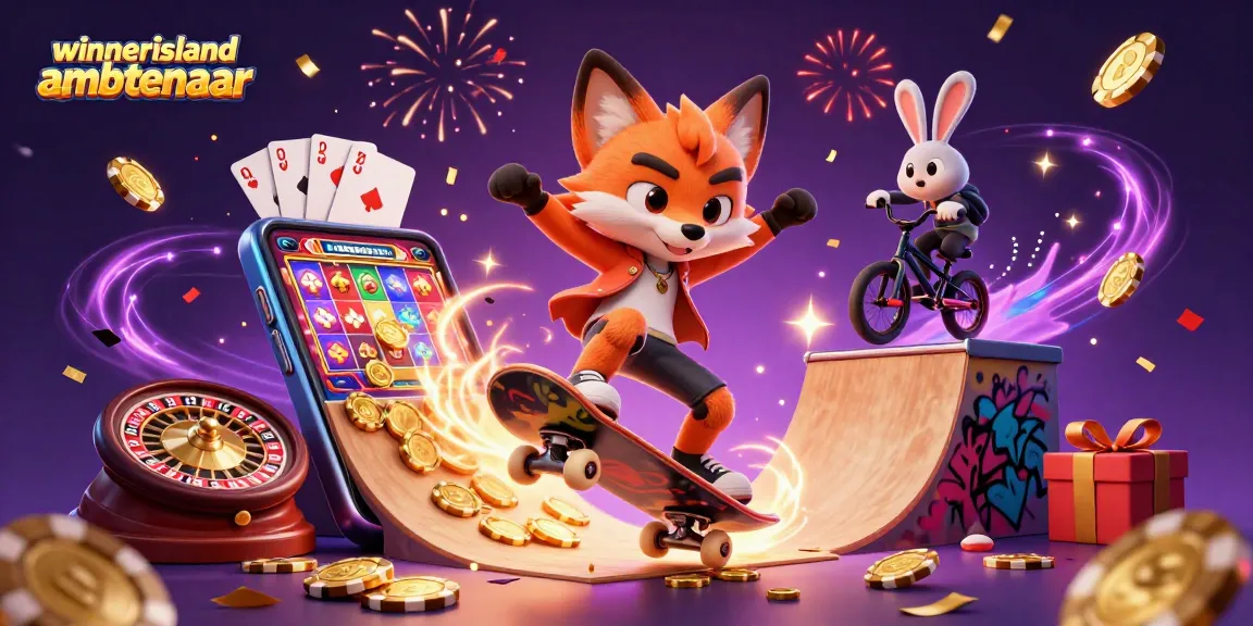 Join the adventure with winnerisland ambtenaar as a rabbit and fox celebrate online casino gaming!
